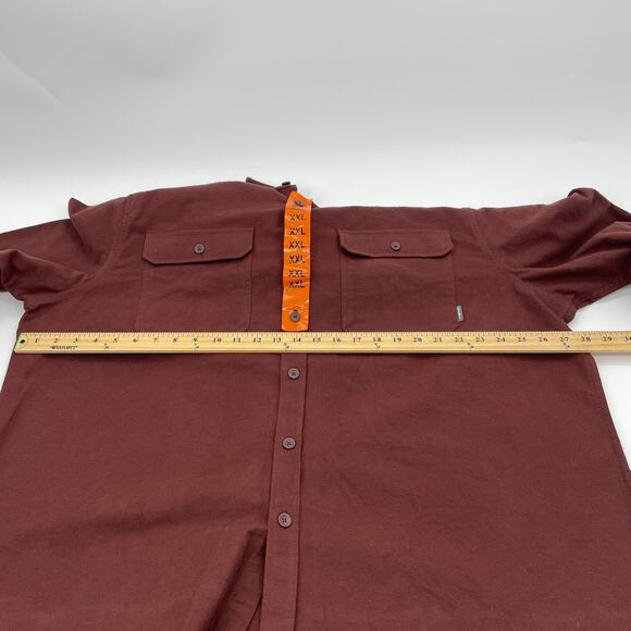 New EDDIE BAUER Men Double Brushed Chamois Shirt Long Sleeve Sz XXL Button Front - Picture 7 of 8